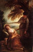 Thomas Gainsborough Haymaker and Sleeping Girl painting